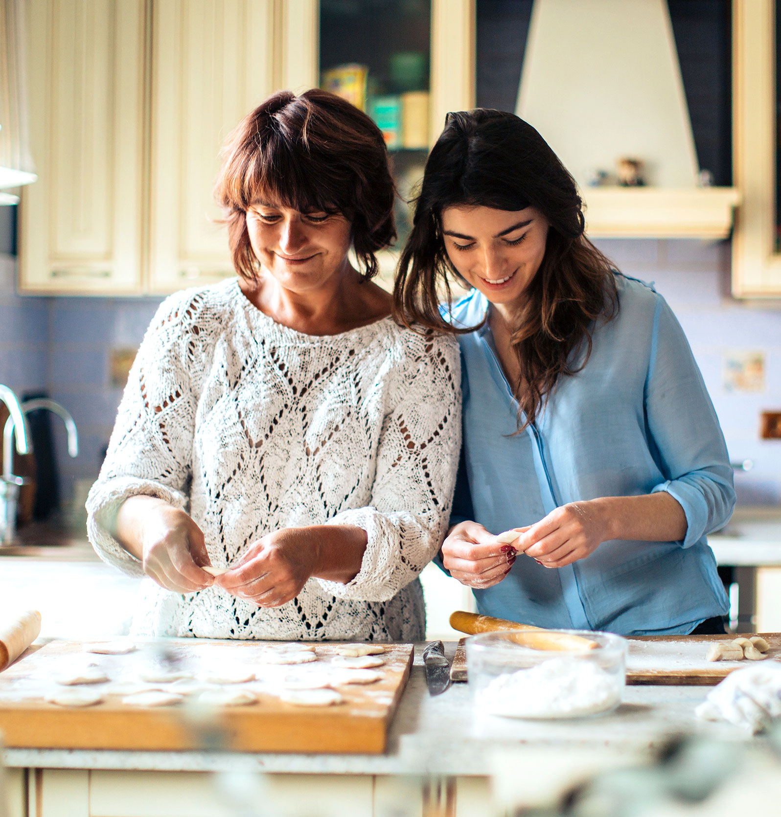 Mother and Daughter Cooking